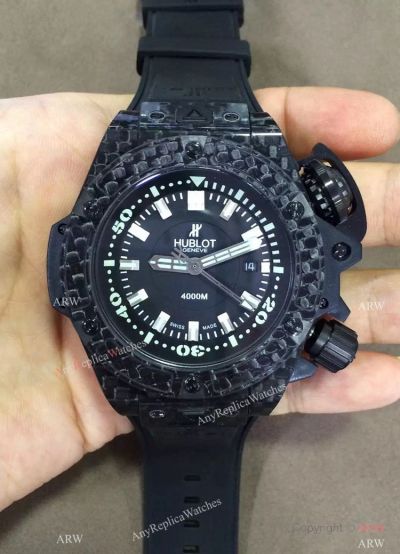 Swiss Replica Hublot King Power Diver 4000m Carbon Fibre Case watch 2824
